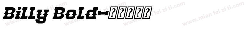 Billy Bold字体转换